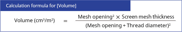 Calculation formula for [Volume]