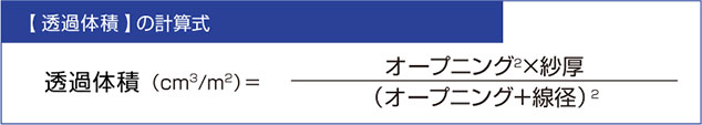 透過体積計算式